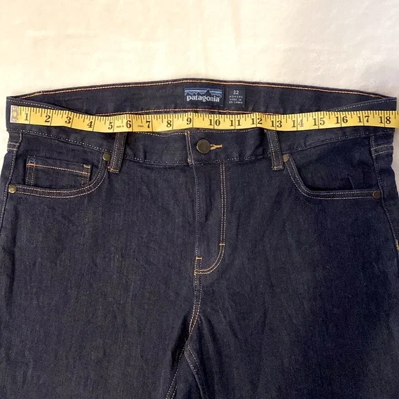 Patagonia Women’s Blue Jeans, 98% Organic Cotton size 32 Slim - Picture 8 of 13